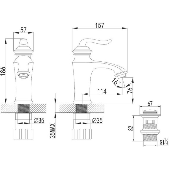 Смеситель для раковины Lemark Brava LM4706G, золото - фото 11