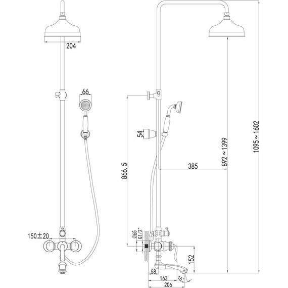 Душевая стойка Lemark Brava LM4762G, золото - фото 4
