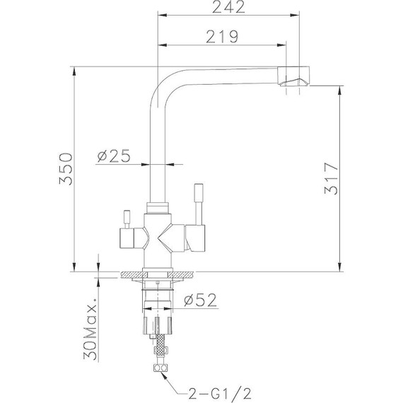 Смеситель для кухни Lemark Expert LM5060S, сталь - фото 2