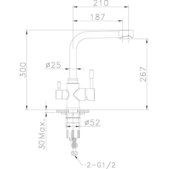 Смеситель для кухни Lemark Expert LM5061G, золото - фото 2
