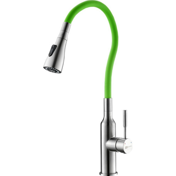 Смеситель для кухни Lemark Expert LM5082S-Green, хром/зеленый - фото 