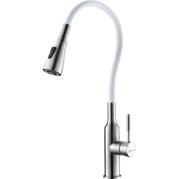 Смеситель для кухни Lemark Expert LM5082S-White, хром/белый - фото 