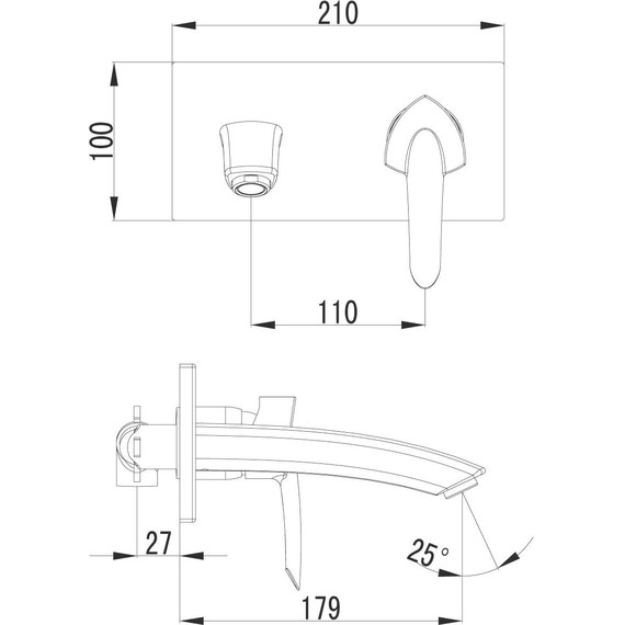 Смеситель для раковины настенный Lemark Mars LM3526C - фото, картинка 5 Смеситель для раковины настенный Lemark Mars LM3526C - фото 5