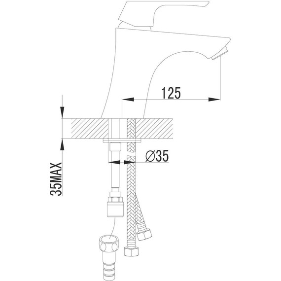 Смеситель для раковины с лейкой для биде Lemark Unit LM4516C - фото 7