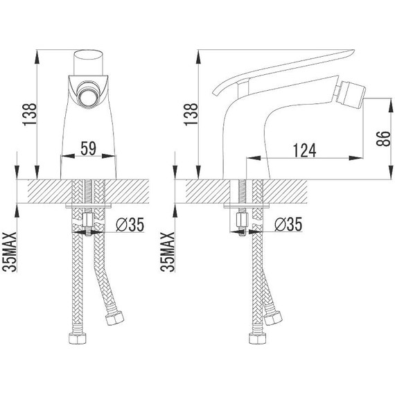 Смеситель для биде Lemark Melange LM4908CW, хром/белый - фото 7