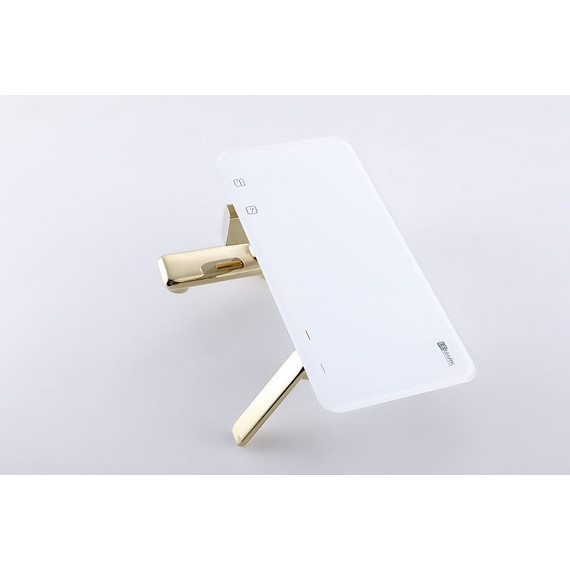 Смеситель для ванны Lemark Mista LM6414WG, белый/золото - фото 6