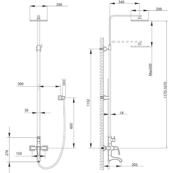Душевая стойка Lemark Nubira LM6262ORB, черный - фото 3