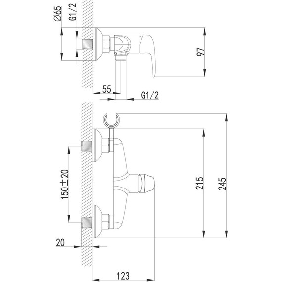 Набор для гигиенического душа Lemark Pramen LM3318G, золото - фото 2