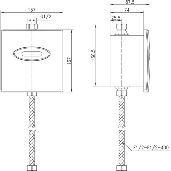 Смывное устройство для писсуара Lemark Project LM4657CE - фото 3