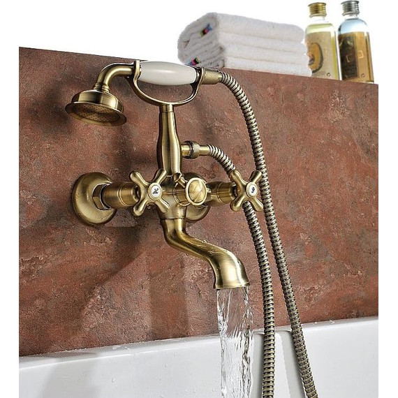 Смеситель для ванны Lemark Vintage LM2812B, бронза - фото 5