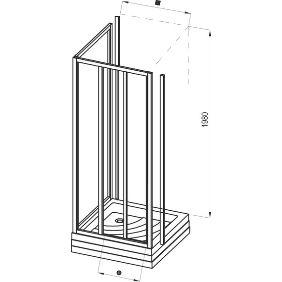 Душевое ограждение Ravak Supernova ASDP3+APSS 80x80 см, белый/прозрачное - фото 10
