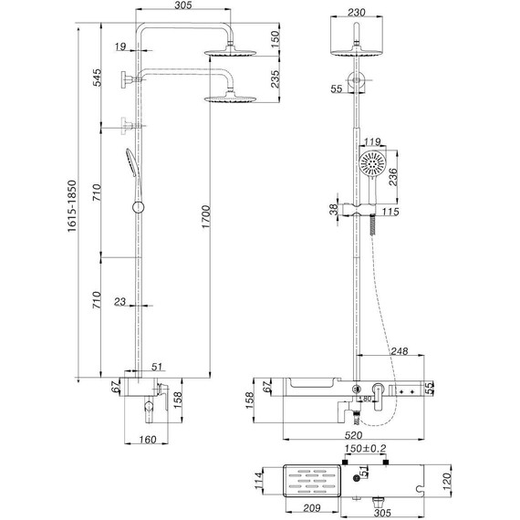 Душевая стойка Lemark Tropic LM7007C - фото, картинка 3 Душевая стойка Lemark Tropic LM7007C - фото 3