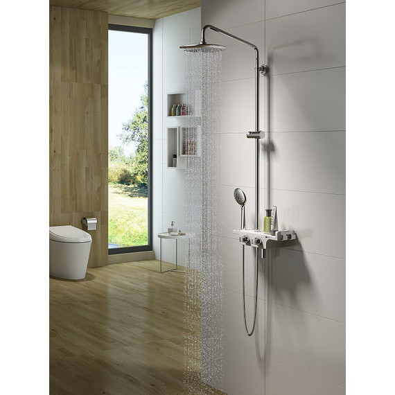 Душевая стойка с термостатом Lemark Tropic LM7008C - фото 2