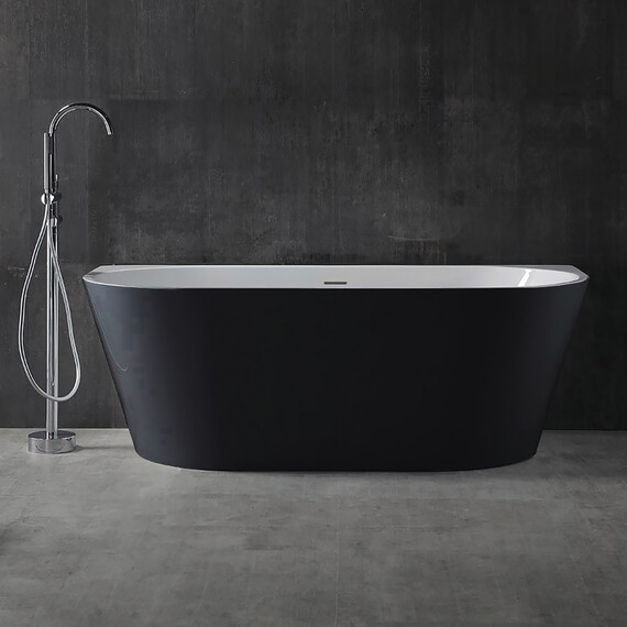 Ванна акриловая Abber AB9216-1.7MB 170x80 см, черный матовый - фото 