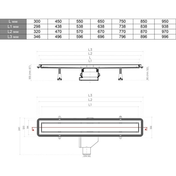 Трап Pestan (BETTOSERB) Confluo Premium Line 95 см 13100007, нержавеющая сталь (под плитку), Цвет производителя: хром, Размер трапа: 950 - фото 11