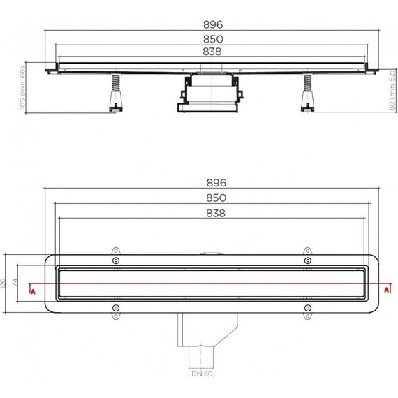Трап Pestan (BETTOSERB) Betto Net Line 85 см 13702519, матовый хром (под плитку), Цвет производителя: хром матовый, Размер трапа: 850 - фото, картинка 7 Трап Pestan (BETTOSERB) Betto Net Line 85 см 13702519, матовый хром (под плитку), Цвет производителя: хром матовый, Размер трапа: 850 - фото 7