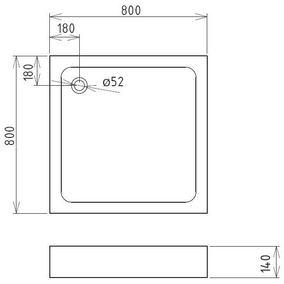 Поддон акриловый Gemy 80x80 см ST15A - фото 2
