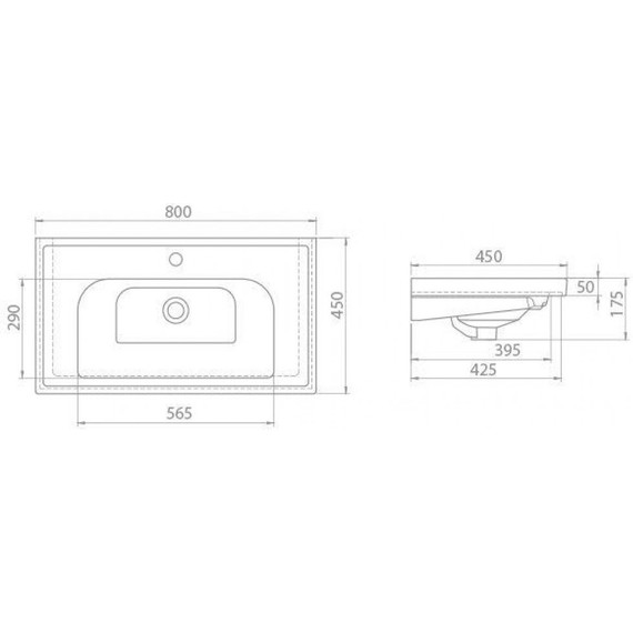 Тумба подвесная с раковиной Opadiris Элеганс 80 см, белый матовый - фото 7