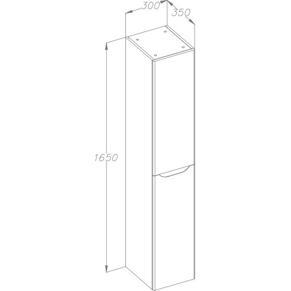 Пенал подвесной Opadiris Элеганс 30 см R, белый матовый - фото 5
