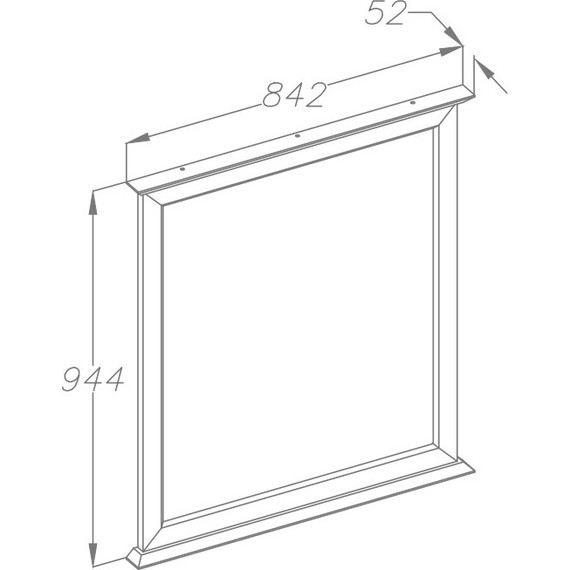 Зеркало Opadiris Кантара 85 см, белый матовый - фото 3