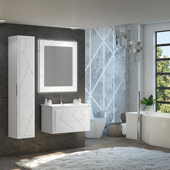 Пенал подвесной Opadiris Луиджи 35 см, универсальный, белый матовый - фото 5