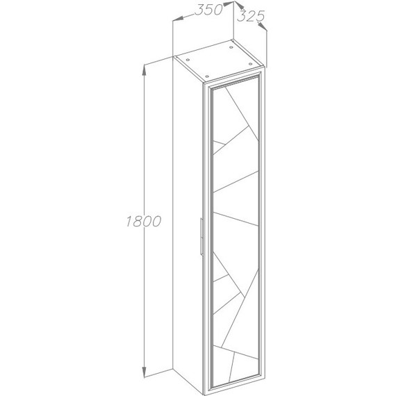 Пенал подвесной Opadiris Луиджи 35 см, универсальный, белый матовый - фото 6