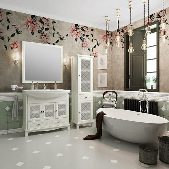 Зеркало Opadiris Омега 85 см, слоновая кость - фото 4