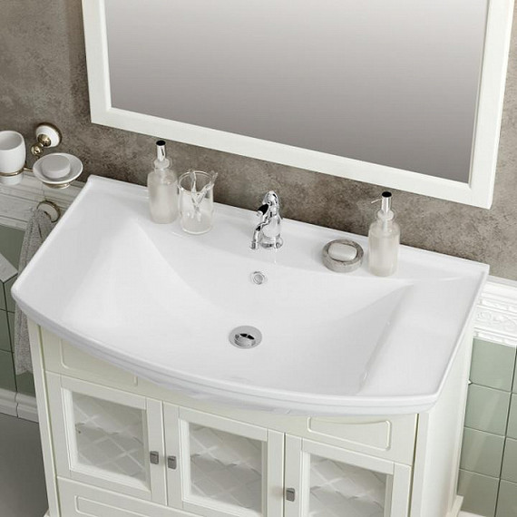 Тумба напольная с раковиной Opadiris Омега 85 см, слоновая кость - фото 6