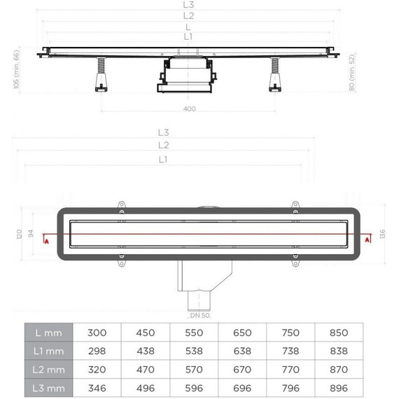 Трап Pestan (BETTOSERB) Confluo Premium Black Glass Line Gold 85 см 13100118, нержавеющая сталь/стекло, золото/черный, Цвет производителя: чёрный, золото, Размер трапа: 850 - фото 8