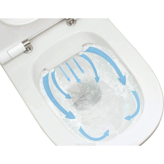 Инсталляция с подвесным унитазом Pestan Fluenta Rimless SET40006661DW (кнопка Diamond белая) - фото 6