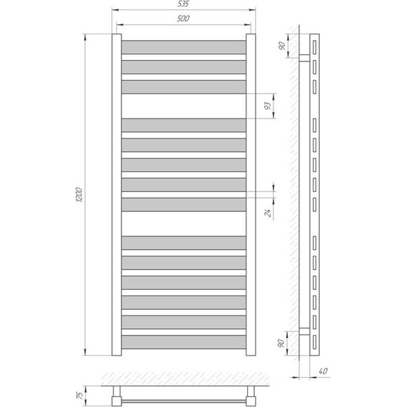 Полотенцесушитель водяной Laris Бонд П14 500х1200 - фото 4