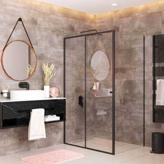 Душевое ограждение WasserKraft Dill 140x80 см 61S35, чёрный/прозрачное - фото 5