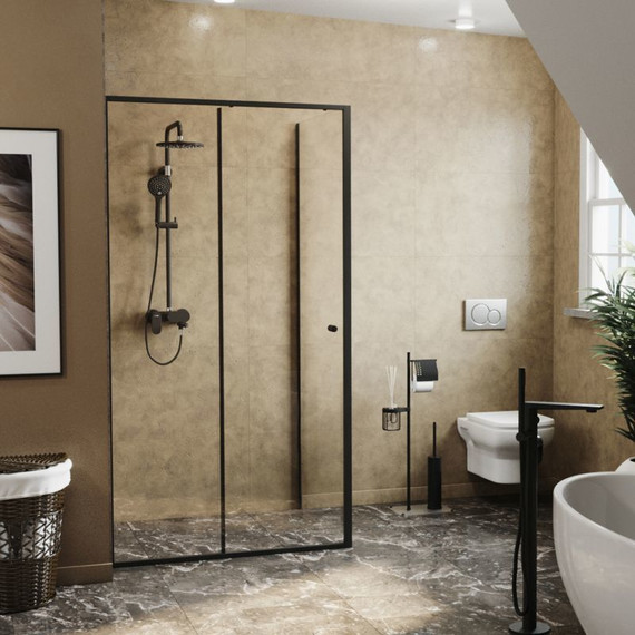 Душевое ограждение WasserKraft Dill 140x90 см 61S36, чёрный/прозрачное - фото 5