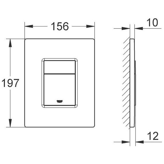 Инсталляция Grohe Rapid с подвесным унитазом Laufen Pro Rimless (кнопка хром квадратная) - фото 10