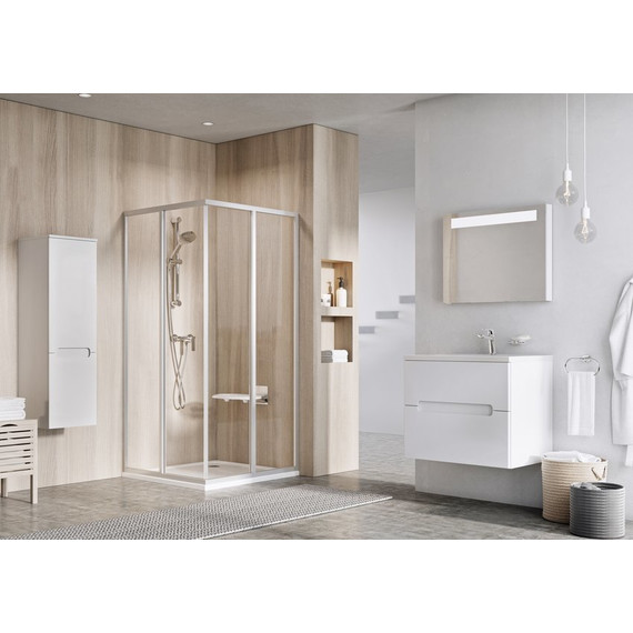 Душевое ограждение Ravak Supernova SRV2-S+SRV2-S-100х80 см 14VA0UO2Z1+14V40UO2Z1 сатин/прозрачное - фото 3