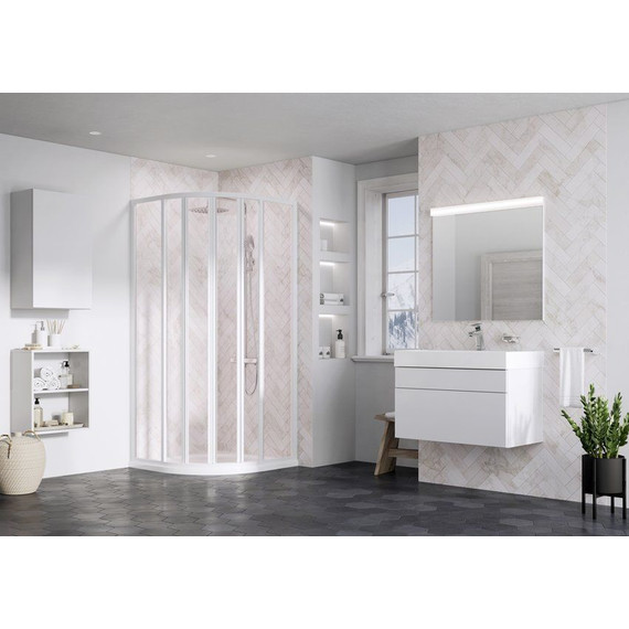 Душевое ограждение Ravak Supernova SKKP6 90x90 см 3207O102Z1 белый/прозрачное - фото 3