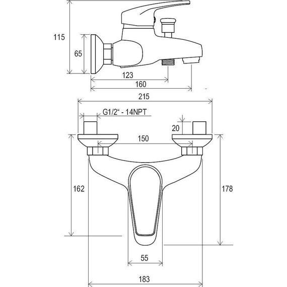 Набор смесителей 5 в 1 для ванны Ravak Set Neo 70508016 - фото, картинка 18 Набор смесителей 5 в 1 для ванны Ravak Set Neo 70508016 - фото 18