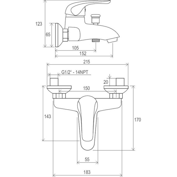 Набор смесителей 5 в 1 для ванны Ravak Set Rosa 70508017 - фото, картинка 17 Набор смесителей 5 в 1 для ванны Ravak Set Rosa 70508017 - фото 17