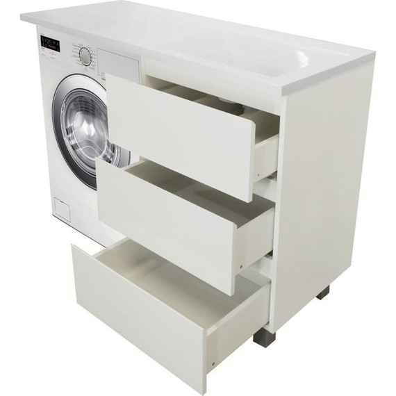 Тумба напольная с раковиной-столешницей Эстет Dallas Luxe 105 см (3 ящика) R ФР-00009669 - фото 3