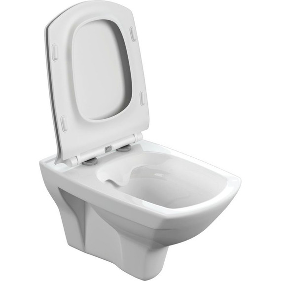 Унитаз подвесной Cersanit Carina Xl Clean On Dpl Eo Slim MZ-CARINA-XL-COn-S-DL-E с крышкой микролифт - фото, картинка 3 Унитаз подвесной Cersanit Carina Xl Clean On Dpl Eo Slim MZ-CARINA-XL-COn-S-DL-E с крышкой микролифт - фото 3