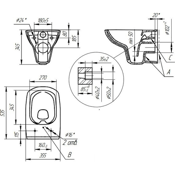 Унитаз подвесной Cersanit Carina Xl Clean On Dpl Eo Slim MZ-CARINA-XL-COn-S-DL-E с крышкой микролифт - фото, картинка 10 Унитаз подвесной Cersanit Carina Xl Clean On Dpl Eo Slim MZ-CARINA-XL-COn-S-DL-E с крышкой микролифт - фото 10