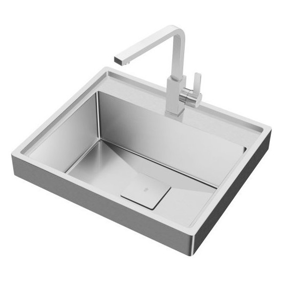 Кухонная мойка Oulin OL-G6101 1.2 мм, сатин - фото 2