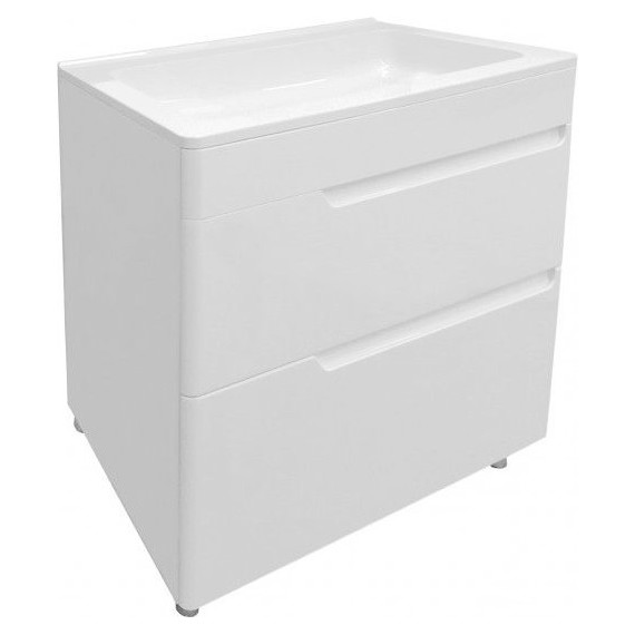 Тумба напольная с раковиной Эстет Kare Luxe 80 см (2 ящика) ФР-00005719 - фото 2