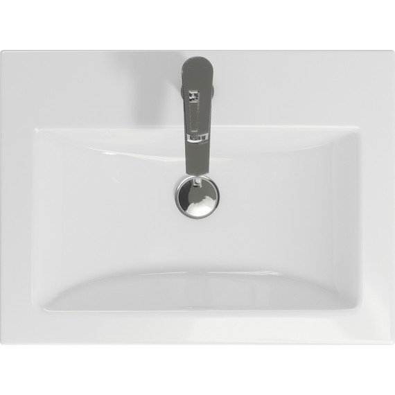 Тумба подвесная с раковиной Cersanit Lara 60 см 64134, орех - фото 13