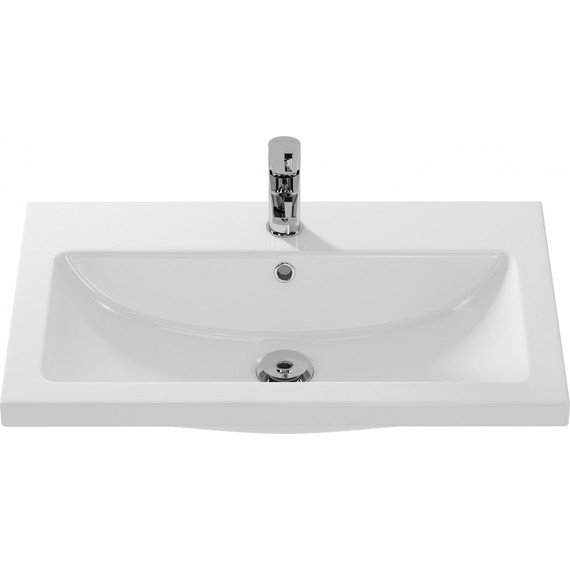 Тумба подвесная с раковиной Cersanit Lara 70 см 64136, орех - фото 12