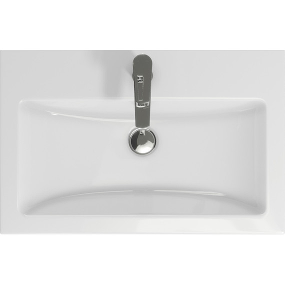 Тумба подвесная с раковиной Cersanit Lara 70 см 64136, орех - фото 13