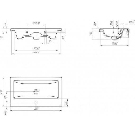 Тумба подвесная с раковиной Cersanit Lara 70 см 64136, орех - фото 14