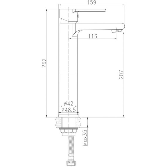 Смеситель для раковины высокий Cersanit Brasko А63024, Цвет производителя: хром - фото, картинка 10 Смеситель для раковины высокий Cersanit Brasko А63024, Цвет производителя: хром - фото 10