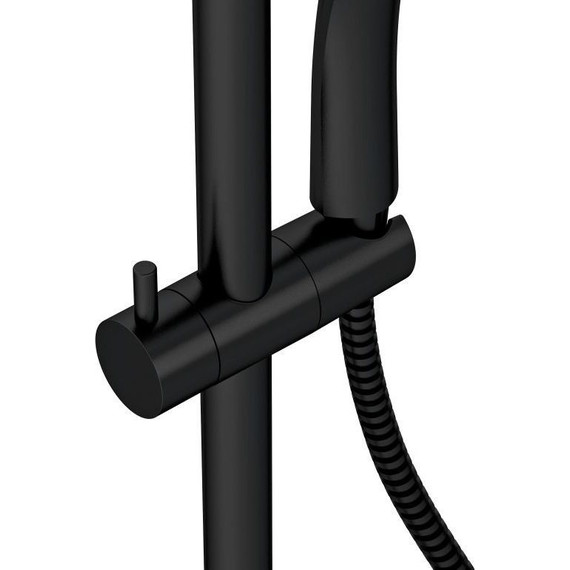 Душевая стойка с термостатом Cersanit Brasko Black А63112, черный - фото 4