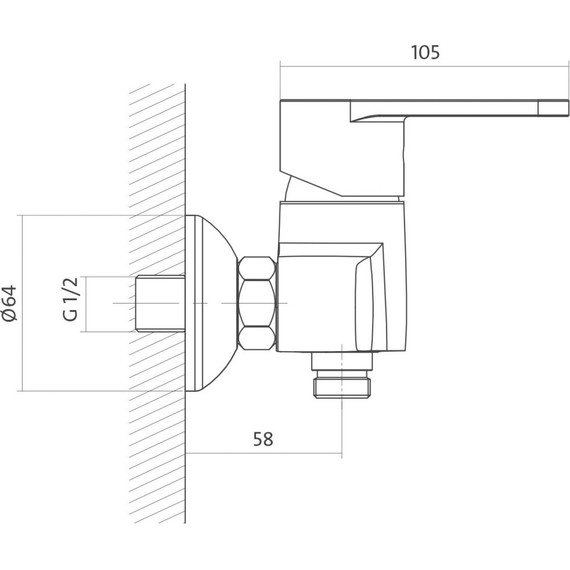Смеситель для душа Cersanit Cari А63027 - фото 10